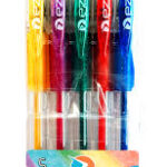 BOLIGRAFO GEL x5 C/BRILLOS