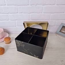 LATA CUADRADA DE TÉ C/RELIEVE