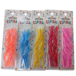 VELAS LARGAS ESPIRAL x10